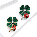 Ladybug Clover Brooch PA5480 - view 2