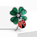 Ladybug Clover Brooch PA5480 - view 3