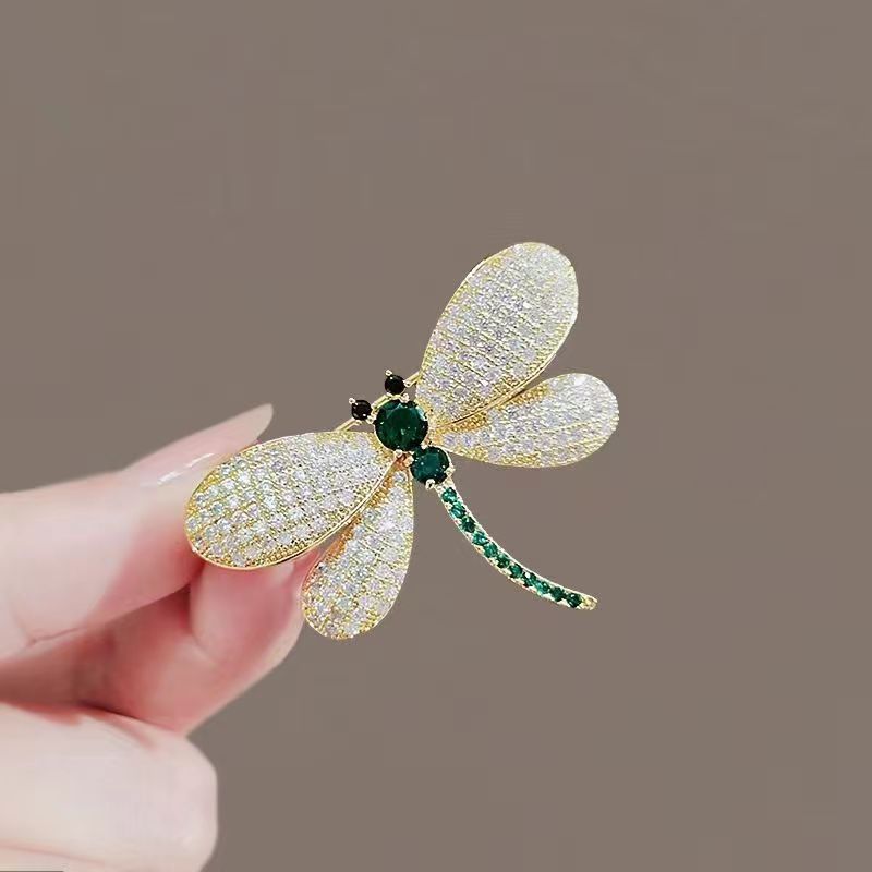 Dragonfly Rhinestone Brooch PA5482 - view 4
