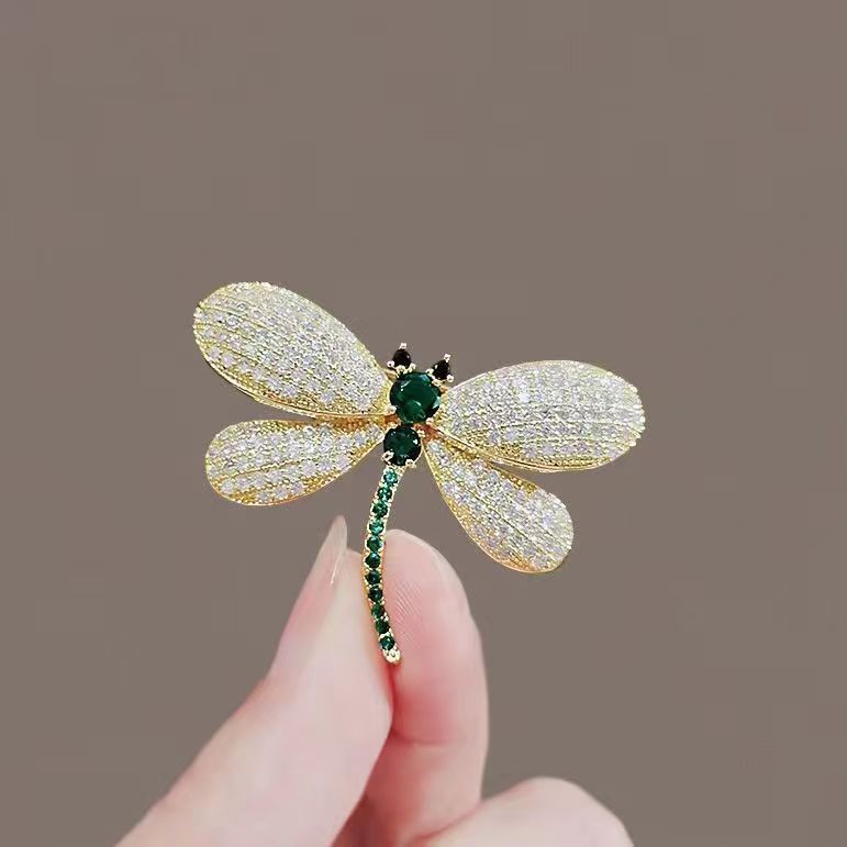 Dragonfly Rhinestone Brooch PA5482 - view 2