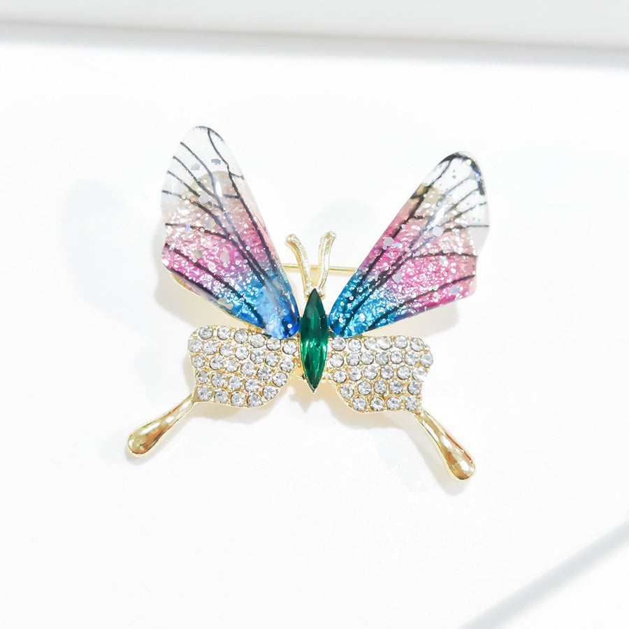 Green Acrylic Transparent Butterfly Brooch PA5494