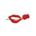 Red Lipped And Rose Rhinestone-Embellished Alloy Brooch PA5504