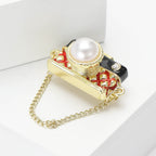 Camera Alloy Rhinestone Brooch PA5519 - view 3
