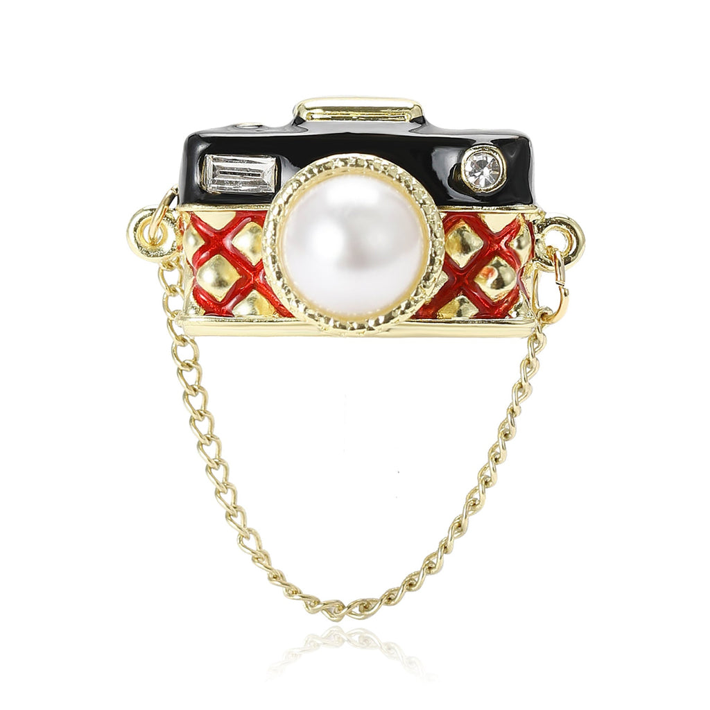Camera Alloy Rhinestone Brooch PA5519