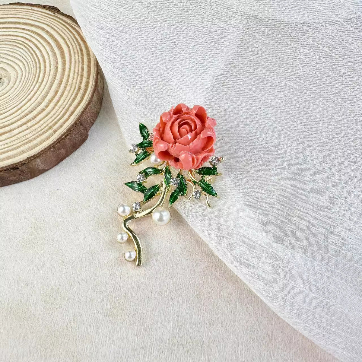 Rose Peony Brooch PA5536 - view 2