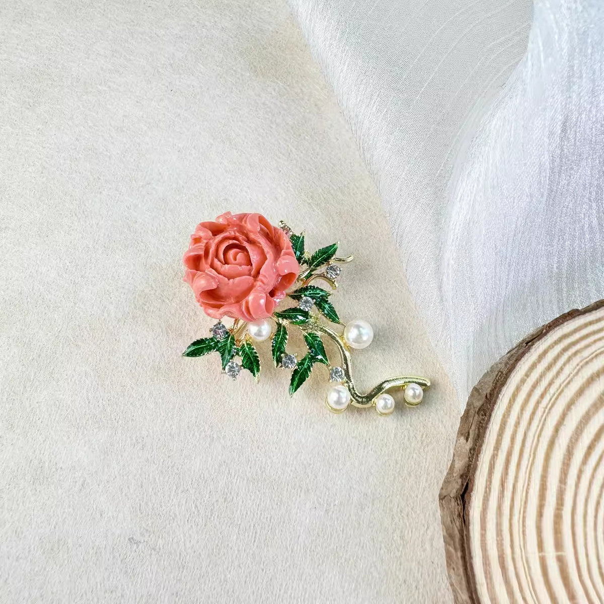 Rose Peony Brooch PA5536 - view 3