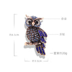 Owl Rhinestone Brooch PA5539 - view 5