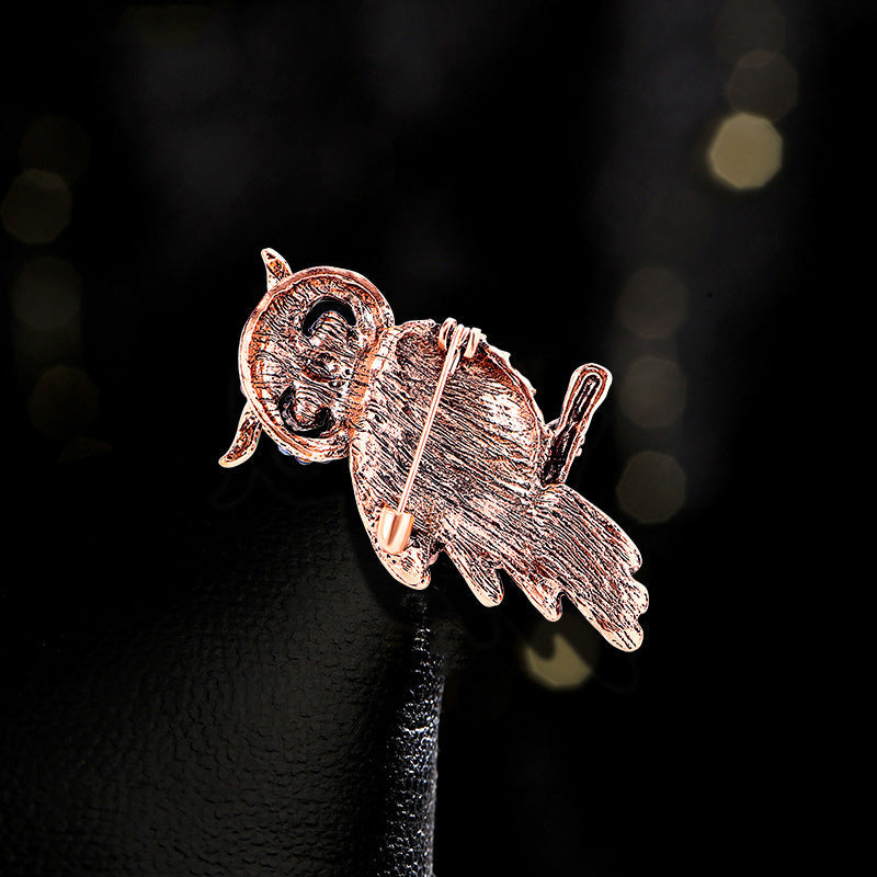 Owl Rhinestone Brooch PA5539 - view 6