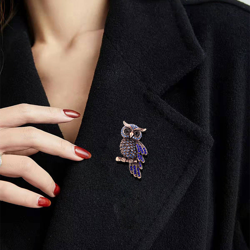 Owl Rhinestone Brooch PA5539 - view 7