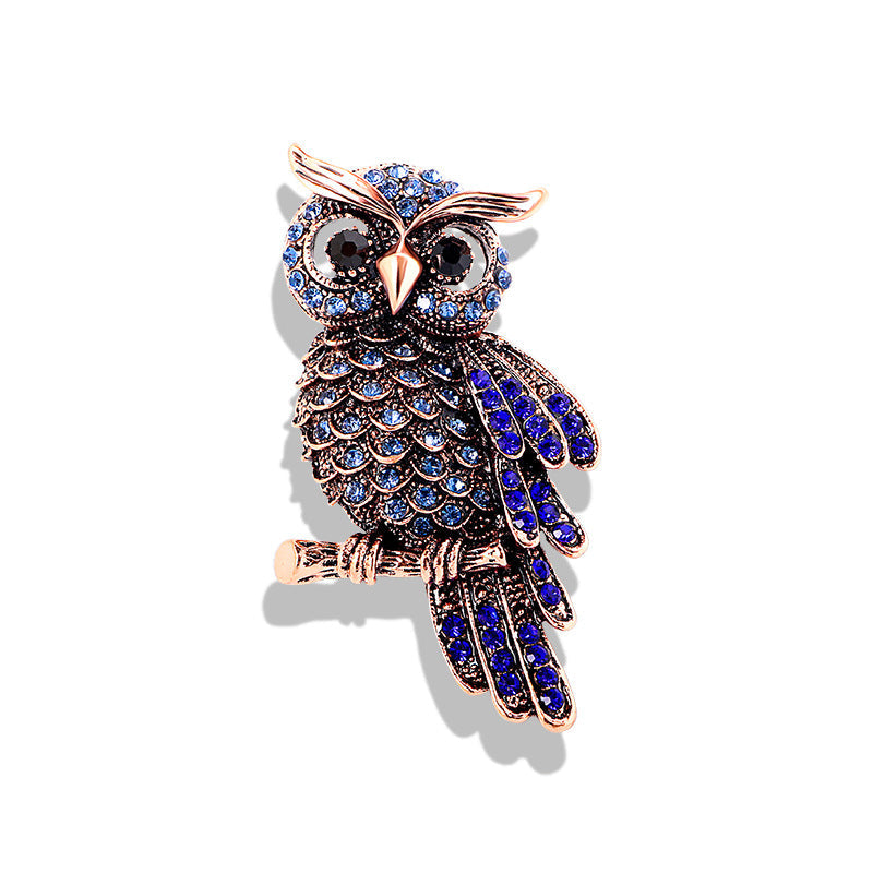 Owl Rhinestone Brooch PA5539 - view 3