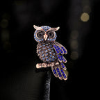 Owl Rhinestone Brooch PA5539 - view 8