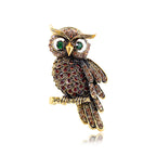 Owl Rhinestone Brooch PA5539 - view 4