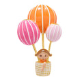 Hot Air Blloon and Girl  Alloy Rhinestone Brooch PA5544
