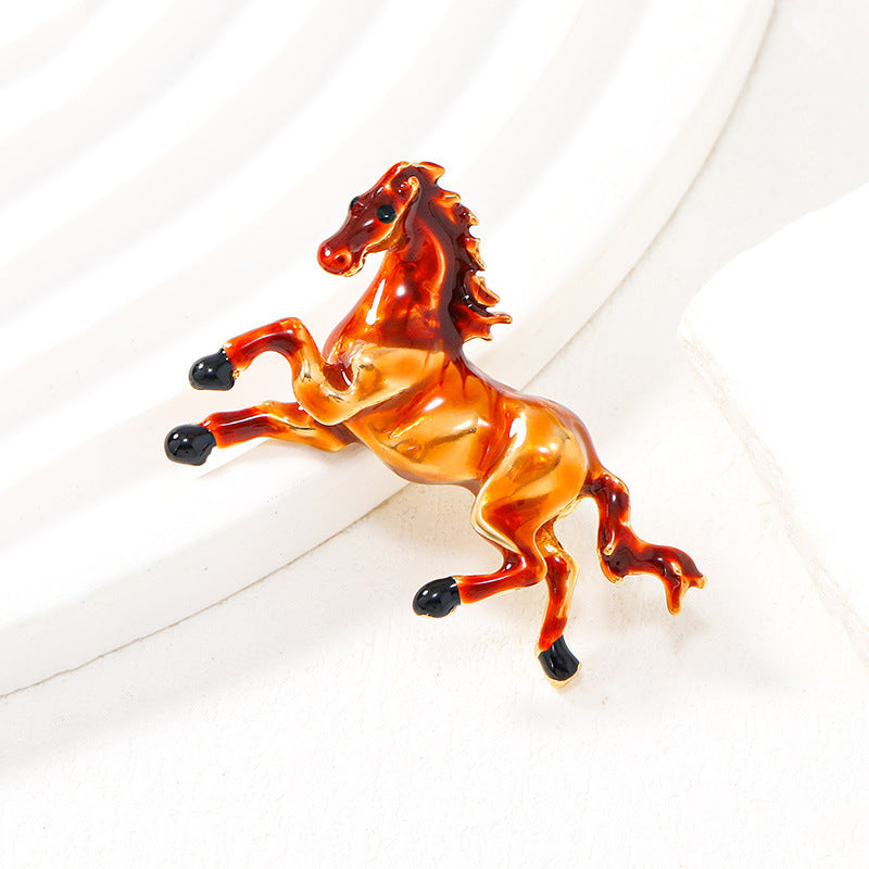 Galloping Horse Alloy Brooch PA5546 - view 3