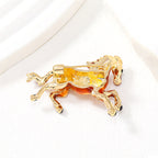 Galloping Horse Alloy Brooch PA5546 - view 5