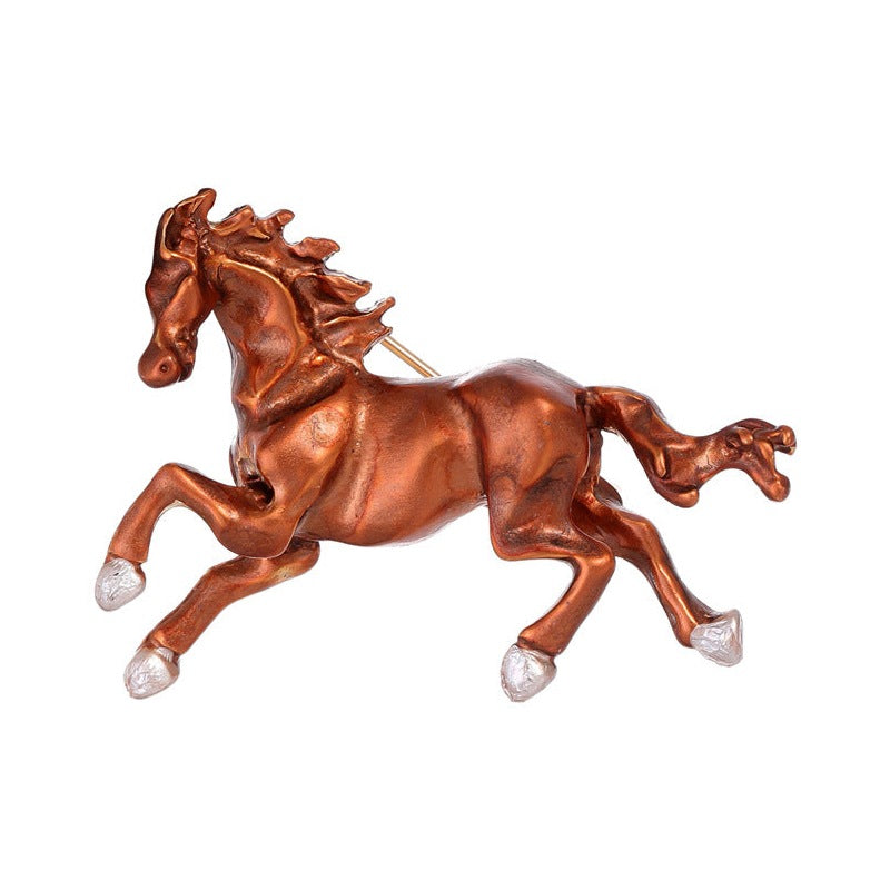 Galloping Horse Alloy Brooch PA5546 - view 2