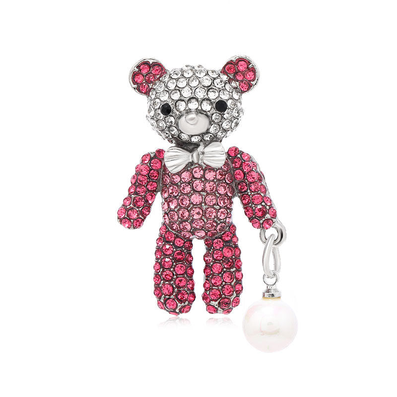 Bear Rhinestone Brooch PA5547