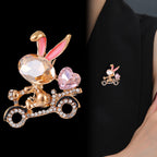 Bicycle Bunny Rhinestone Brooch PA5548 - view 4
