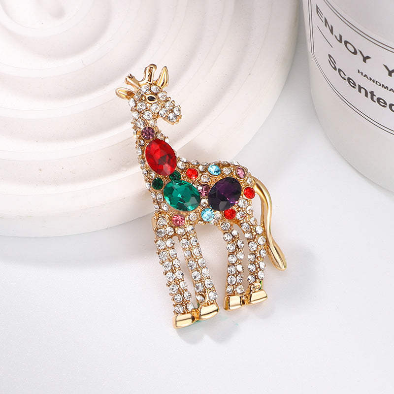 Giraffe Rhinestone Brooch PA5551 - view 2