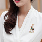 Giraffe Rhinestone Brooch PA5551 - view 4