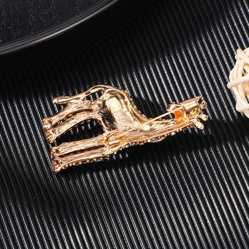 Giraffe Rhinestone Brooch PA5551 - view 3