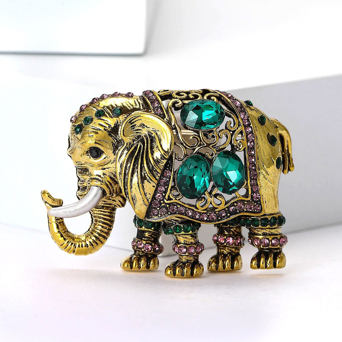 Elephant Rhinestone Brooch PA5553