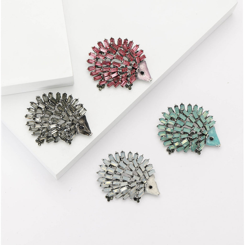 Hedgehog Alloy Rhinestone Brooch PA5555 - view 2