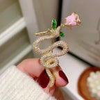 Rose Snake Brooch PA5556 - view 3