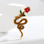 Rose Snake Brooch PA5556 - view 2