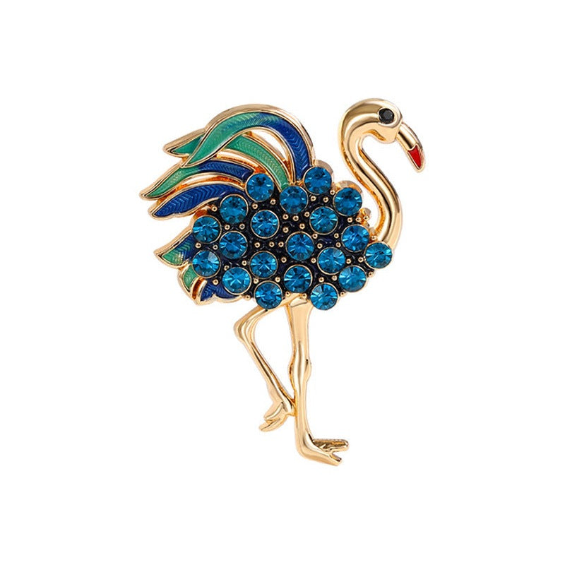Flamingo Rhinestone Brooch PA5560
