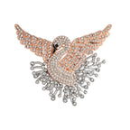 Swan Rhinestone Brooch PA5563