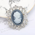 Queen's Head Rhinestone Brooch PA5592