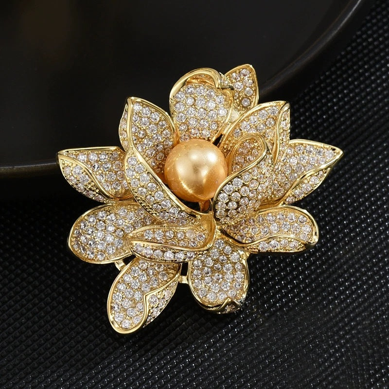 Lotus Pearl Brooch PA5620 - view 2