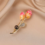 Tulip  Rhinestone  Alloy Brooch PA5686