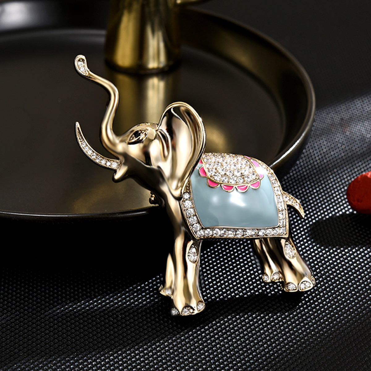 Elephant Rhinestone Alloy Brooch PA5690
