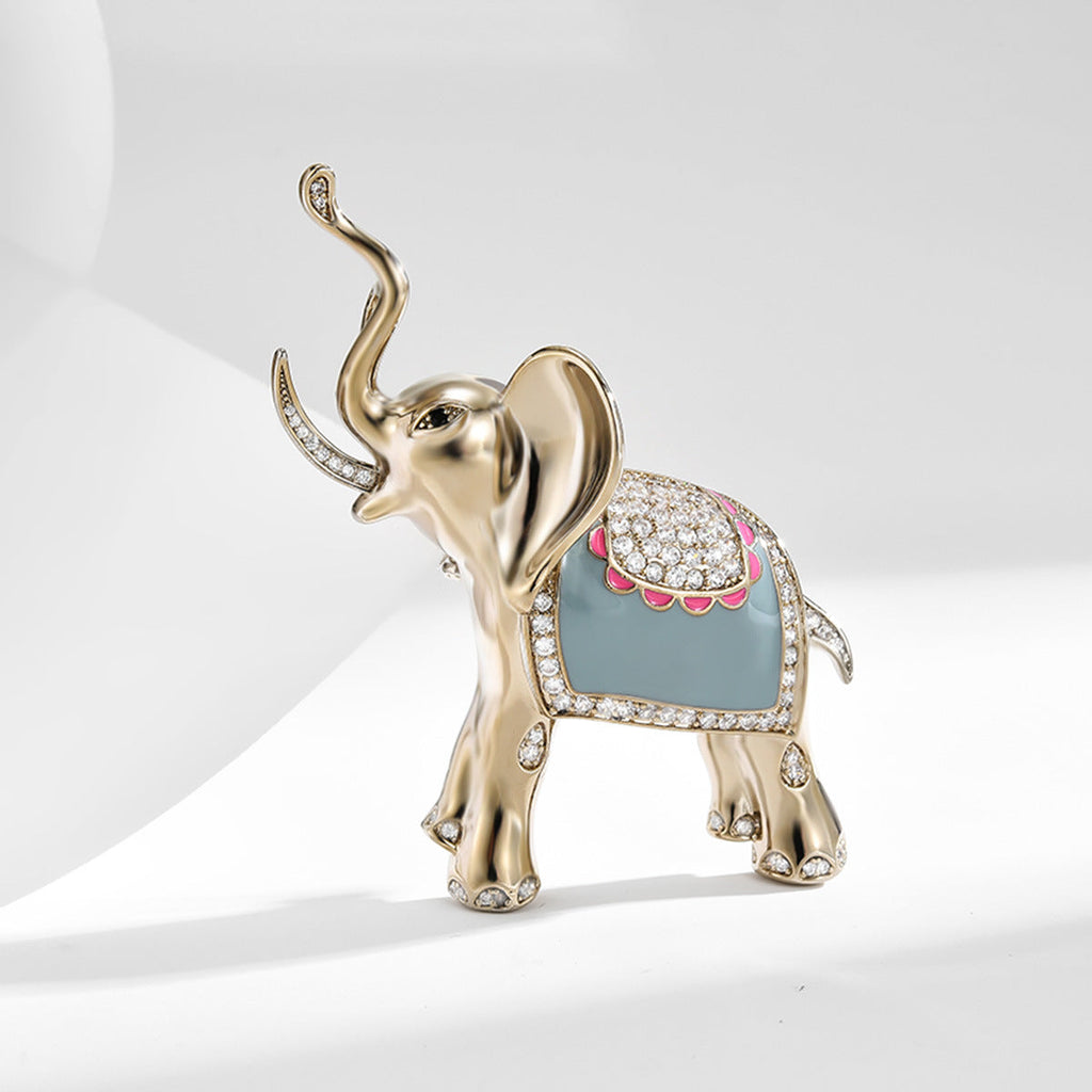 Elephant Rhinestone Alloy Brooch PA5690