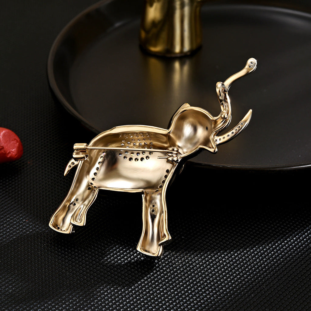 Elephant Rhinestone Alloy Brooch PA5690
