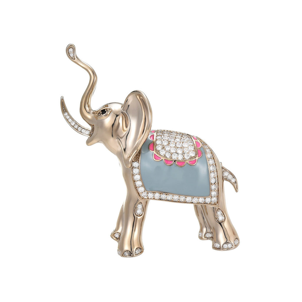 Elephant Rhinestone Alloy Brooch PA5690