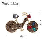 Bicycle Rhinestone Alloy Brooch PA5713
