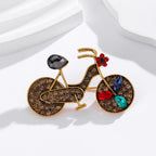 Bicycle Rhinestone Alloy Brooch PA5713