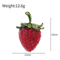 Strawberry Rhinestone-Embellished Alloy Brooch PA5714 - view 2