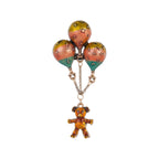Balloon Bear Rhinestone-Embellished Alloy Brooch PA5720