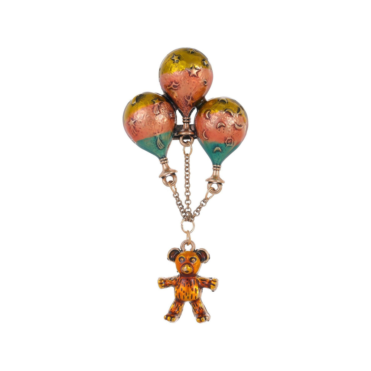 Balloon Bear Rhinestone-Embellished Alloy Brooch PA5720