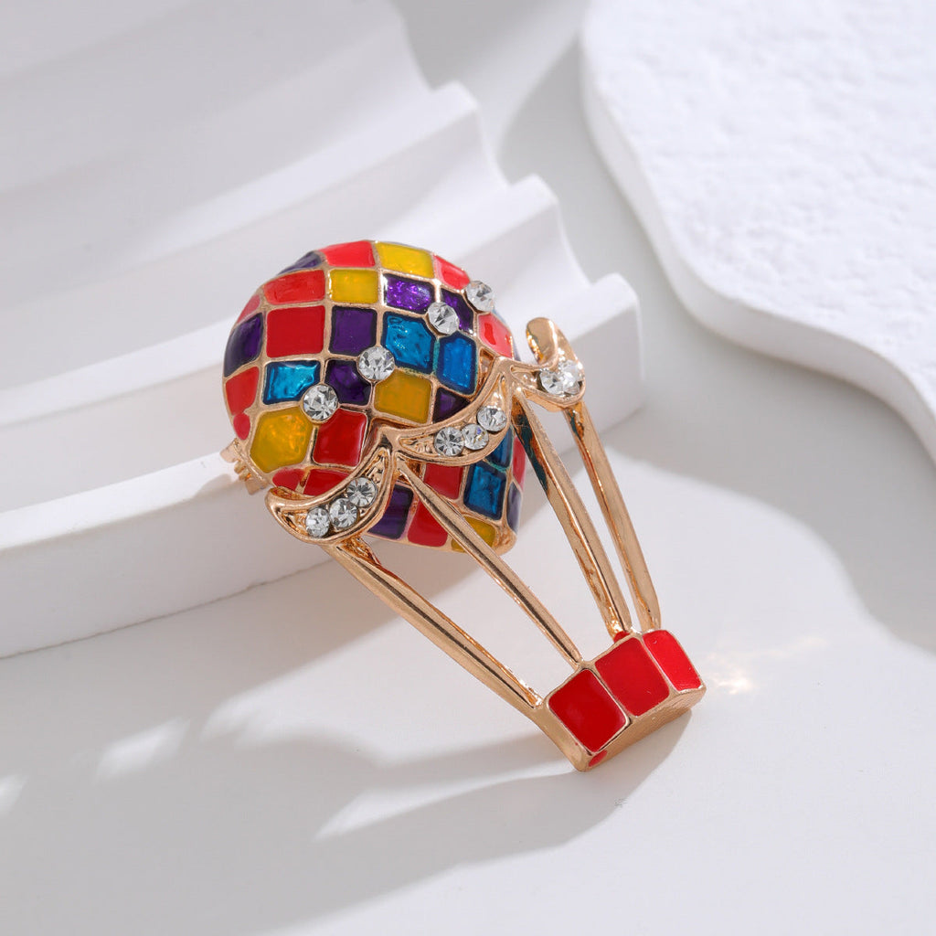 Hot Air Balloon Rhinestone  Alloy Brooch PA5722