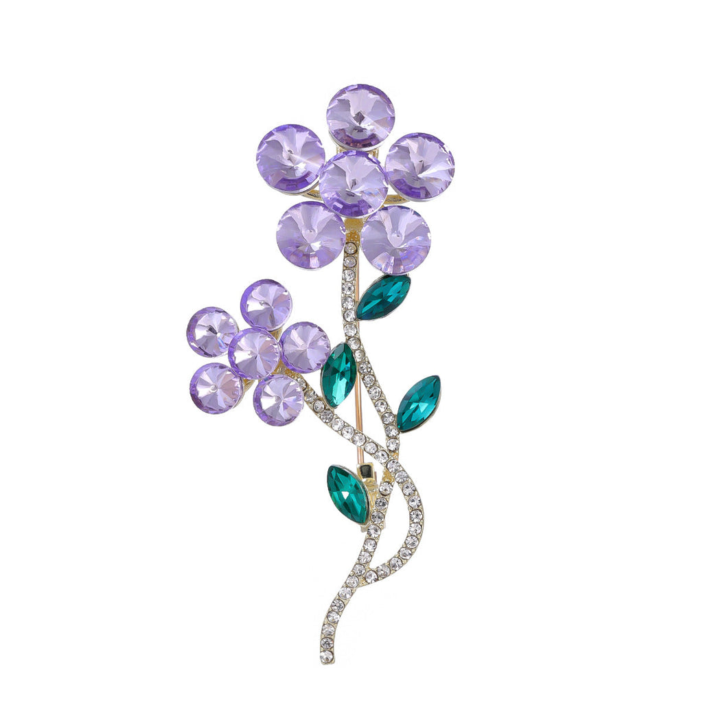 Flower Rhinestone Alloy Brooch PA5725