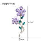 Flower Rhinestone Alloy Brooch PA5725