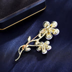 Flower Rhinestone Alloy Brooch PA5725