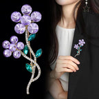 Flower Rhinestone Alloy Brooch PA5725