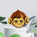 Monkey Head Alloy Acrylic Brooch PA5737 - view 2