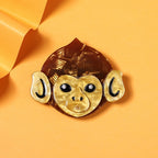 Monkey Head Alloy Acrylic Brooch PA5737 - view 3